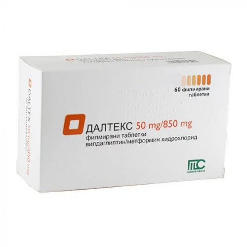 Daltex film-coated tablet 50 mg/ 850 mg x60