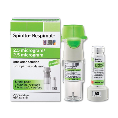 Spiolto respimat inhalation solution 2.5mcg/2.5mcg 1 respimat reusable inhaler and 1 cartridge, prov