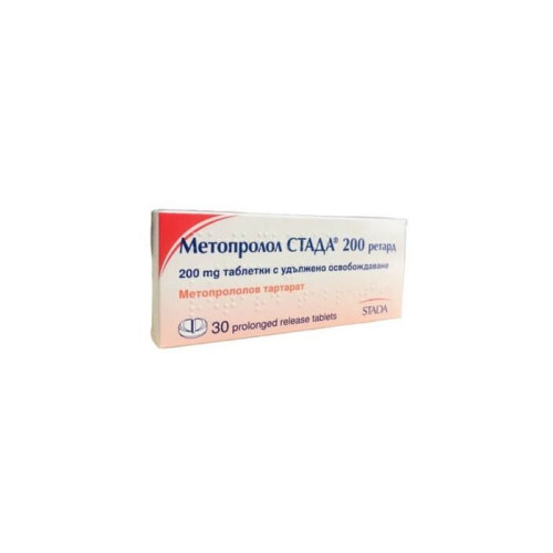 Metoprolol stada prolonged-release tablet 200 mg x30