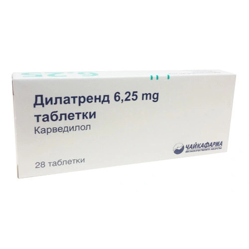 Dilatrend tablet 6.25 mg x28