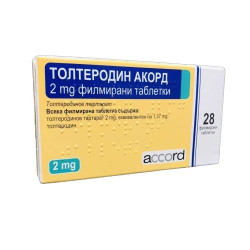 Tolterodin accord film-coated tablet 2 mg x28